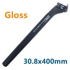 가변 카본 싯포스트 탄소 시트 포스트 27.2/30.8/31.6mm 무광택/광택 3k 섬유 MTB/도로 자전거 라이트 tube350/400mm, 10 Gloss 30.8X400mm, 1개