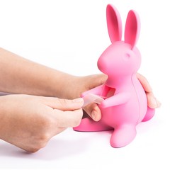 퀄리 토끼 테이프 디스펜서 커터기, 토끼 테이프디스펜서(핑크)