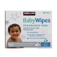 커클랜드 시그니처 베이비 물휴지 무향 900매 Kirkland Signature Baby Wipes Fragrance Free