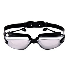 남성용 여성용 수영 고글 HD 안개 방지, 검은색