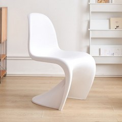 북유럽 플라스틱 등받이 곡선 체어 의자 편안한 커브 카페 인테리어, A, 1개