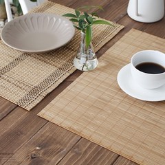 대나무 테이블 식탁매트 - 2type, 43.5 x 30cm, 검은줄