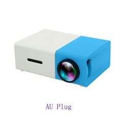 샤오미빔프로젝터Salange YG300 빔프로젝터 미니 홈시어터 미니 LED 프로젝터 máy chiếu lcd projector be, 07 Blue AU plug