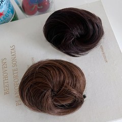 우드피카 똥머리 집게핀 생머리 가발 2P 1세트, 2개, 라이트SET