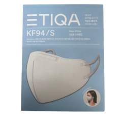 에티카 보건용 마스크 라운드 베이직 성인용 KF94 백색 소형, 1개입, 10개