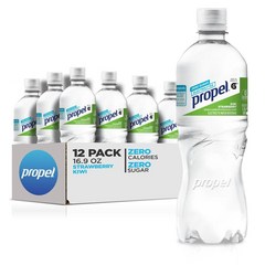 Propel (12 Bottles) Propel Flavored Water with Electrolytes Kiwi Strawberry 16.9 fl oz 프로펠 전해질 이온