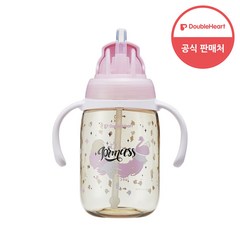 더블하트 마그마그 PPSU 빨대컵 프린세스 270ml, 핑크, 1개