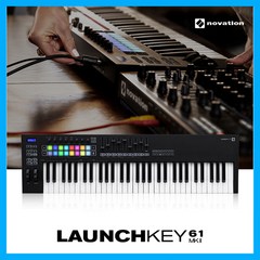 노베이션 Novation Launchkey61 mk3 음악 작곡 편곡 프로듀싱 노베이션 런치키61 MK3 61건반 마스터키보드 미디 MIDI 키보드 컨트롤러