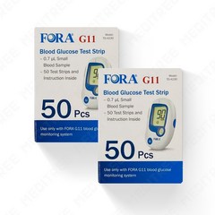 (FDA 승인) FORA 포라 혈당시험지 2박스(100매) + 채혈침100개 + 알콜솜100매 혈당패키지 FORA SW