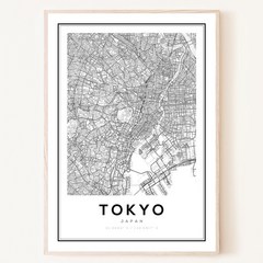 일본 도쿄 Tokyo 동경 지도 맵 그림 인테리어 소품 장식 액자, 10. 옐로우