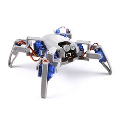 4족 보행 로봇 거미 인공지능 코딩 놀이 보행 크롤링, 회색 기계