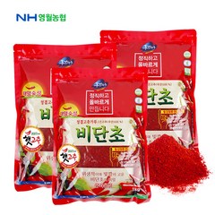 영월농협 동강마루 청결 고춧가루 비단초 1kgx3봉, 1세트, 1kg
