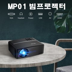[평생 AS가능]EKASN 빔프로젝터 1080P Full HD 10000루멘 밝기 아마존 판매1위 브랜드 최신등록 동글 연결 폰 미러링 가능 MP01