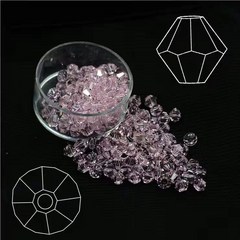 3mm 500알 크리스탈 다이아몬드 비즈 핸드메이드 DIY 비즈 글라스 비딩 링 액세서리 베이스 비즈, 핑크색, 작은구슬3mm/500개