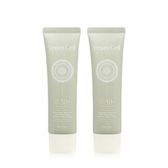 비건셀 논나노 온가족 순한 저자극 무기자차 퍼펙트 선크림 SPF 50+ / PA++++ (주름개선 미백 자외선 차단 3중 기능성), 2개, 50g