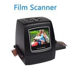 휴대용 네거티브 필름 스캐너 35mm 135mm 슬라이드 필름 컨버터 사진 디지털 이미지 뷰어 2.4 인치 LCD 내장 편집 소프트헤드 포함
