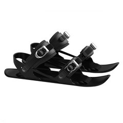 숏 스키 에이트 장비 미니 간편한 프리 블랙 스케이트 부츠 플레이트 보드 신발 심플 조정 슈즈 HA120952, ONE SIZE, 블랙 색