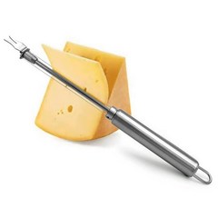 스테인레스 스틸 치즈 보드 더블 와이어 치즈 슬라이서 조절 버터 와이어 커터 치즈 커팅 와이어 주방 도구, 하나, 은, 01 은