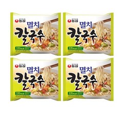 농심 멸치 칼국수, 98g, 4개