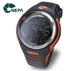 네파 NEPA 50랩 스탑워치 8알람 조깅 마라톤 전자 스포츠 군인시계 N223-ORAGE