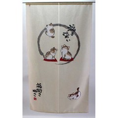 일본 일식 커텐-출입구 노렌-다찌 로렌 가림막 노랜-복을부르는 고양이