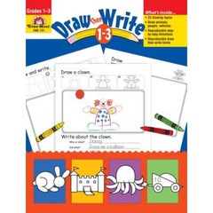 (영문도서) Draw...Then Write Grades 1-3 Paperback, Evan Moor Educational Publishers