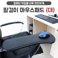 달리자닷컴 팔걸이마우스패드 (대) - 의자 책상 팔받침대, 블랙, 1개
