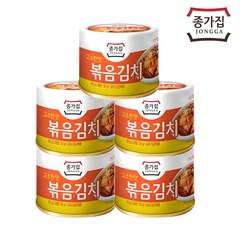 [청정원] 종가집 고소한맛 볶음김치160g(캔) x 5개, 상세 설명 참조, 고소한만 볶음김치 160g x 5, 1개, 160g