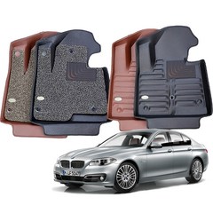 카마루 6D 입체 카매트 블랙 + 그레이, BMW, 5시리즈 G30(17년~현재 / 1 + 2열)