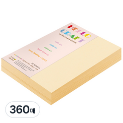 종이문화 두꺼운양면 카드지 레인보우카드 No.02 아이보리, A5, 360매