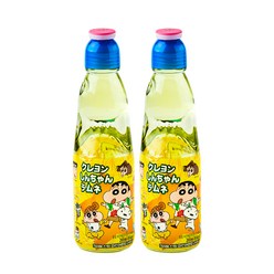 크레용신짱라무네 탄산음료 파인애플, 200ml, 2개