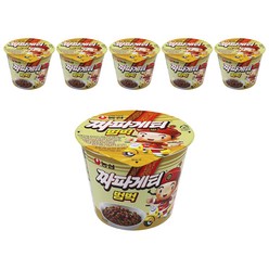 농심 짜파게티 범벅 미니 컵라면 70g, 6개