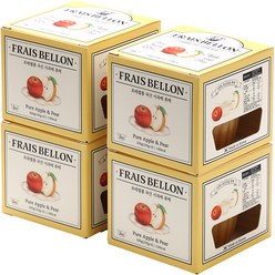 프레벨롱 국산 과일퓨레, 4팩, 사과+배, 100g