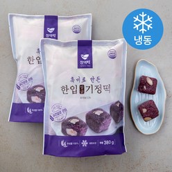 창억 흑미로 만든 한입 앙금기정떡 (냉동), 380g, 2팩