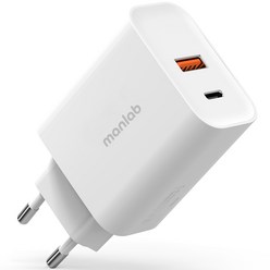 MANLAB 30W USB PD PPS C타입 멀티 고속충전기 어댑터, 화이트, 1개