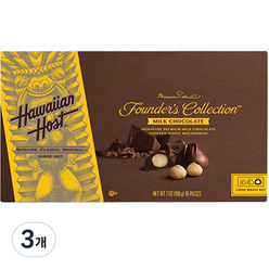 하와이안호스트 파운더스 컬렉션 밀크 초콜릿, 3개, 198g