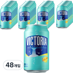 빅토리아 레몬 탄산음료 캔, 350ml, 48개입