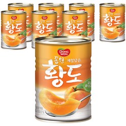 동원 황도 슬라이스 복숭아 통조림, 400g, 8개