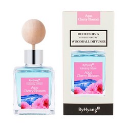 바이향 리프레싱 우드볼 디퓨져 100ml, 아쿠아체리블라썸