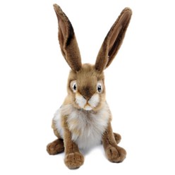 한사토이 동물인형 3584 잭래빗3 Black Tail Jack Rabbit, 30cm, 갈색