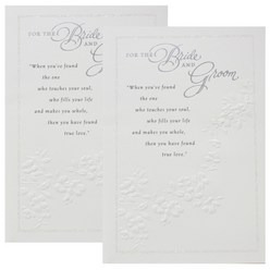 홀마크 웨딩 결혼 축하 카드, WHITE W2451, 2개입