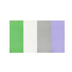 퍼니존 퍼니테라피 그린비비드 시리즈 4 유아폴더매트, 그린 + 화이트 + 그레이 + 바이올렛