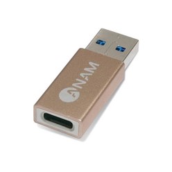 아남 USB C TYPE TO A 골드메탈 변환젠더, AGC-CFAM17