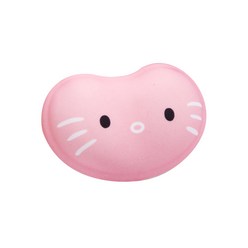 DM 알럽컴 실리콘 하트 손목 패드, 핑크 고양이, 1개