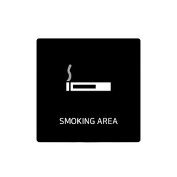 디자인콤마 흡연구역 안내 표지판 S, SMOKING AREA, 1개