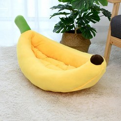 바나나 매트 반려동물 침대, 옐로우