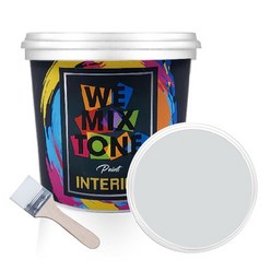 WEMIXTONE 내부용 INTERIOR 수성 페인트 1L + 붓, WMT0051P01(페인트), 랜덤발송(붓)