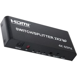 coms HDMI 2.0 4K 60Hz 2:2 매트릭스 동시화면 분배기, TB637