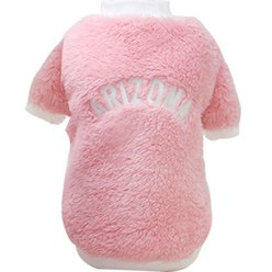 딩동펫 강아지옷 후리스 커프 티셔츠, 핑크