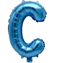 팡파티 레터링 알파벳 풍선 C 40cm, 블루, 1개